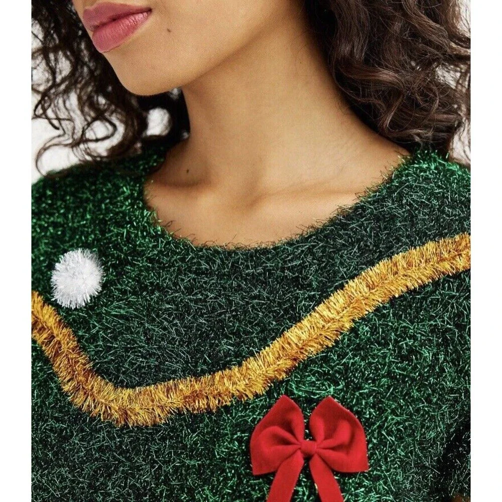 NEW JUNIORS UGLY Christmas Dress Size Small - Picture 2 of 16